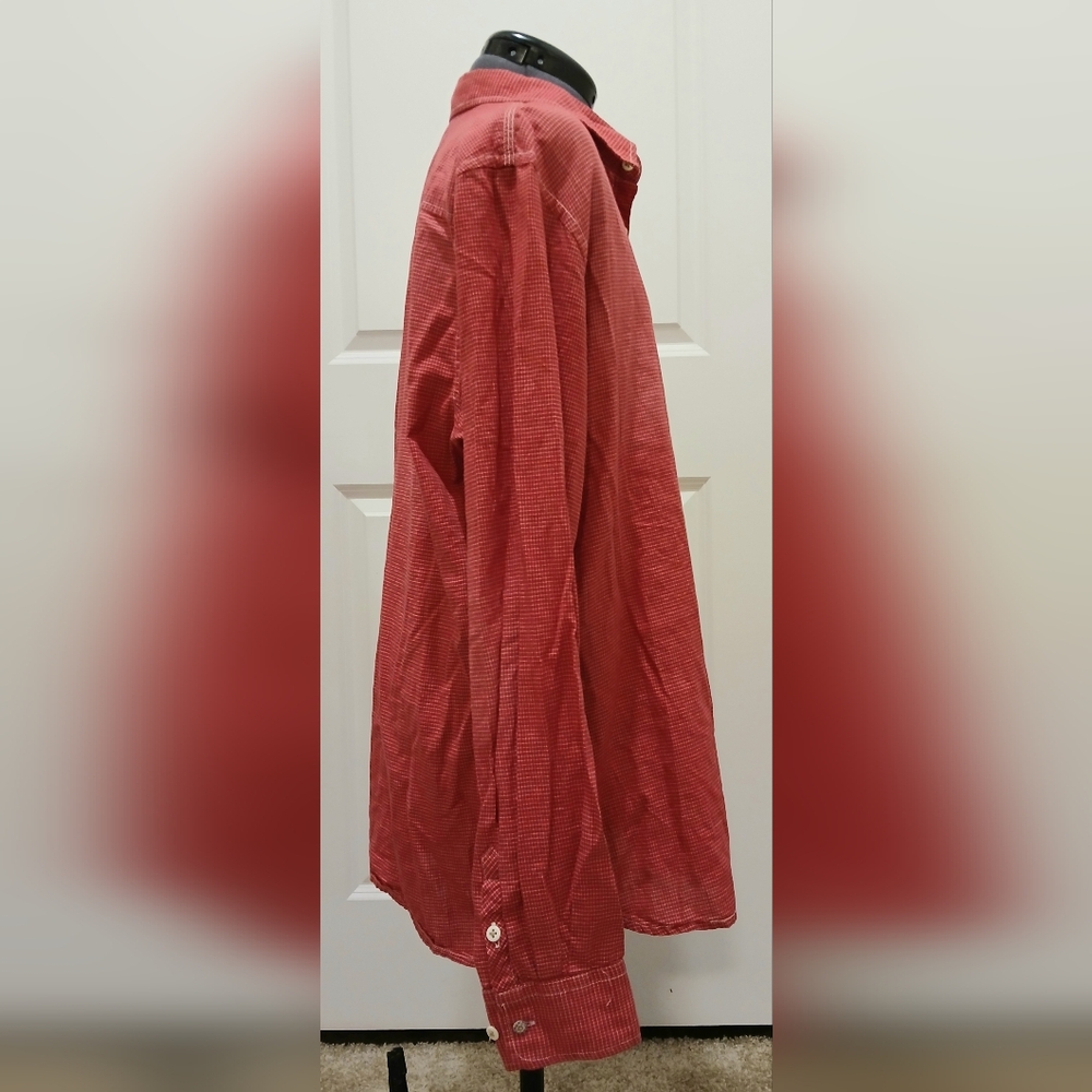 Men's Scotch & Soda Red Button Down Shirt - Picture 6 of 15